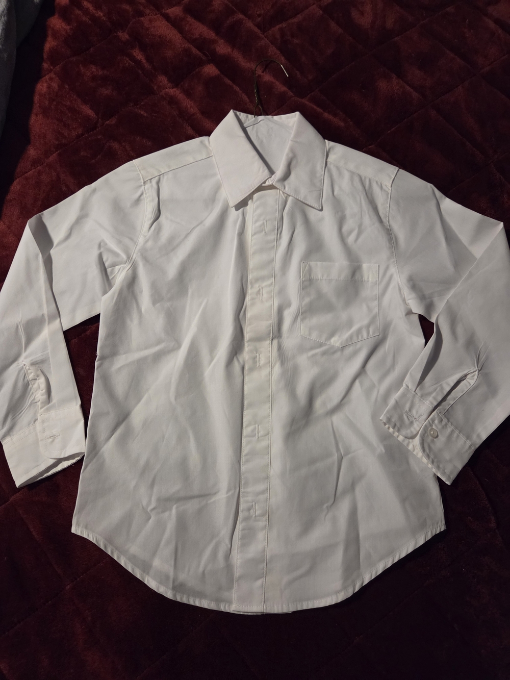 Classic White Boy's Button-Down Shirt